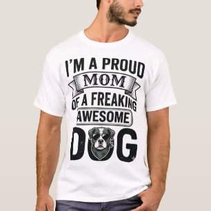 T-shirt Maman de chien fière dessin vectoriel gravure vint