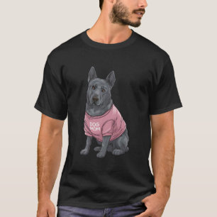T-shirt Maman de chien Labrador Retriever noir mignonne am