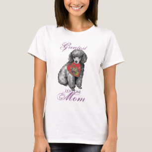 T-shirt Maman de coeur de caniche miniature