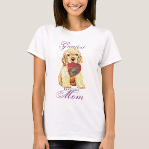 T-shirt Maman de coeur de cocker