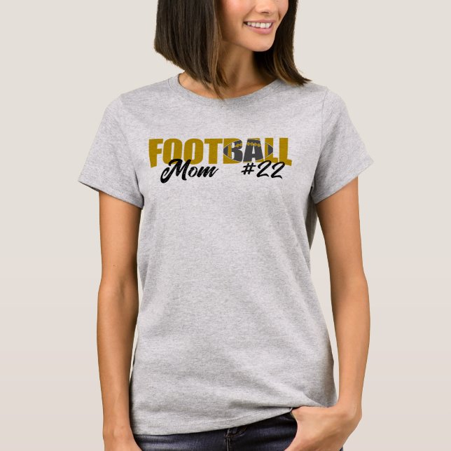 T-shirt Maman de football or moderne (Devant)