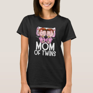 T-shirt Maman de jumelles Filles Annonce de deux filles ju