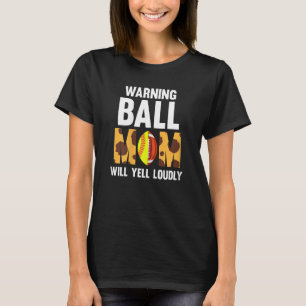 T-shirt Maman de la balle d'avertissement des femmes crier