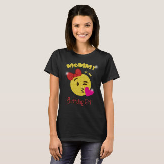 T-shirt Maman de la fête d'anniversaire d'Emoji de fille