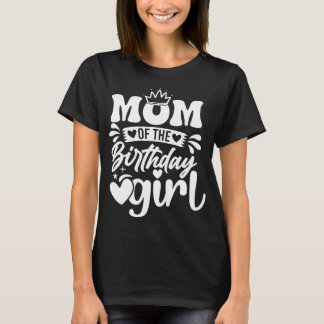T-shirt Maman de la fille d'anniversaire - Style mignon