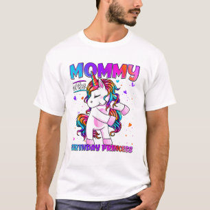 T-shirt Maman de la fille de la princesse d'anniversaire q