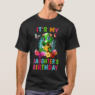 T-shirt Maman de la fille tortue d'anniversaire correspond