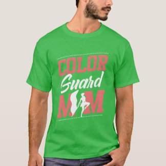 T-shirt Maman de la garde de couleur Maman de la fanfare r