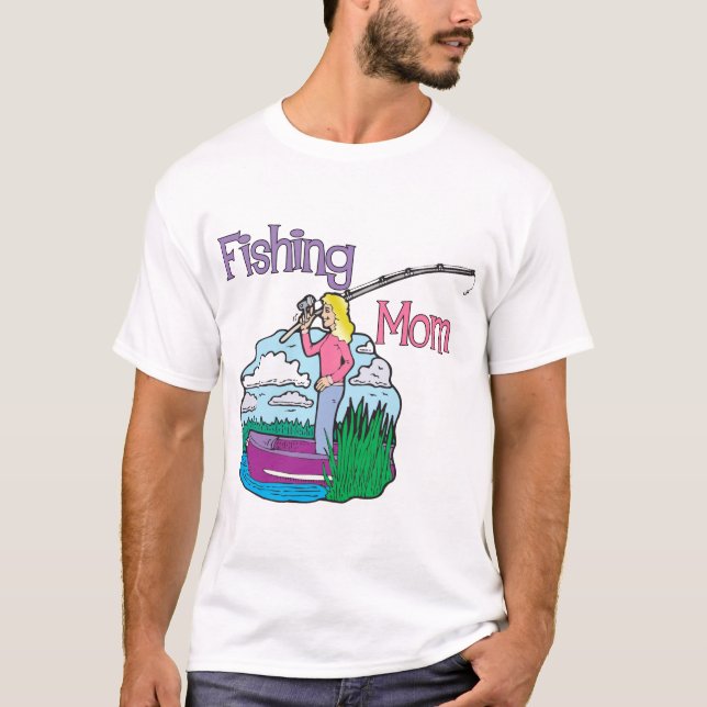 T-shirt Maman de la pêche (Devant)