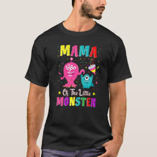 T-shirt Maman De La Petite Famille Monstre Qui Correspond
