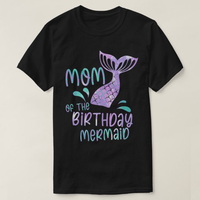 T-shirt Maman De La Sirène D'Anniversaire 3 (Design devant)