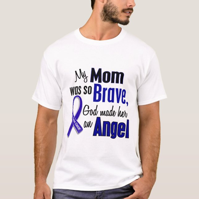 T-shirt Maman de l'ANGE 1 de cancer du colon (Devant)