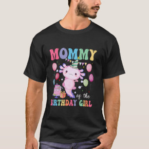 T-shirt Maman de l'anniversaire Axolotl fille famille jume