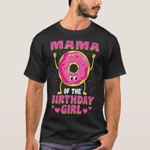 T-shirt Maman De L'Anniversaire Fille Donut Famille Fête