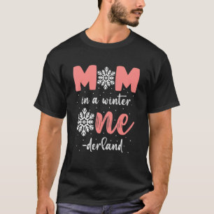 T-shirt Maman De L'Anniversaire Fille Hiver Onederland 1 S