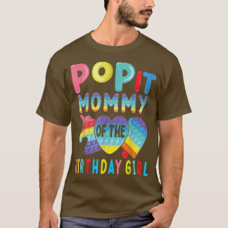 T-shirt maman de l'anniversaire fille Pop It Unicorn Anniv