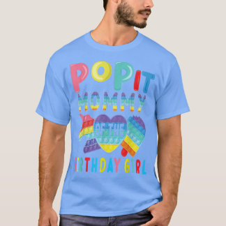 T-shirt maman de l'anniversaire fille Pop It Unicorn Anniv