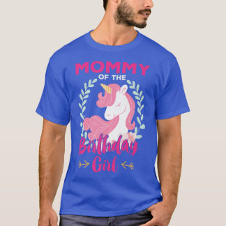 T-shirt Maman de l'anniversaire fille Unicorn Princesse Ca
