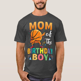 T-shirt Maman De L'Anniversaire Garçon Basketball Dabbing 