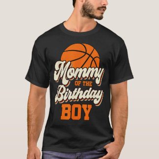 T-shirt Maman De L'Anniversaire Garçon Basketball Maman