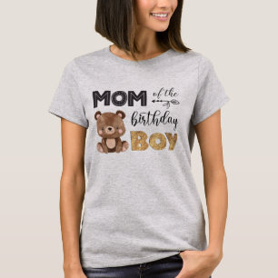 T-shirt Maman de l'Anniversaire Garçon Bébé Ours