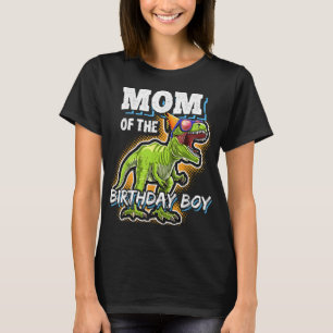 T-shirt Maman de l'Anniversaire garçon jumelé famille Dino