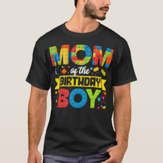 T-shirt Maman De L'Anniversaire Garçon Maître Constructeur