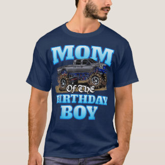 T-shirt Maman De L'Anniversaire Garçon Monster Camion Anni