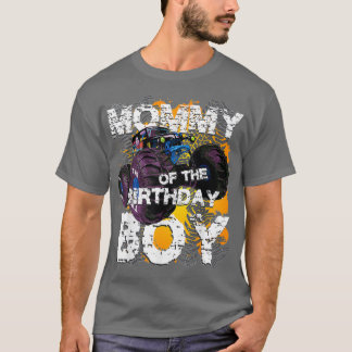 T-shirt Maman De L'Anniversaire Garçon Monster Camion Corr