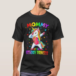 T-shirt Maman De L'Anniversaire Princesse Dabbing Unicorn