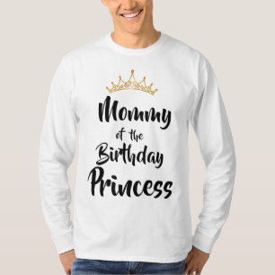 T-shirt Maman De L'Anniversaire Princesse Matching Famille