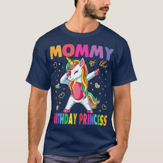 T-shirt Maman De L'Anniversaire Princesse Mère Fille Unico