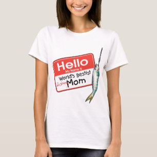 T-shirt Maman de pêche bonjour