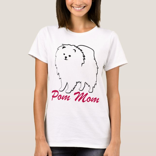 T-shirt Maman de Pomeranian Pom (Devant)