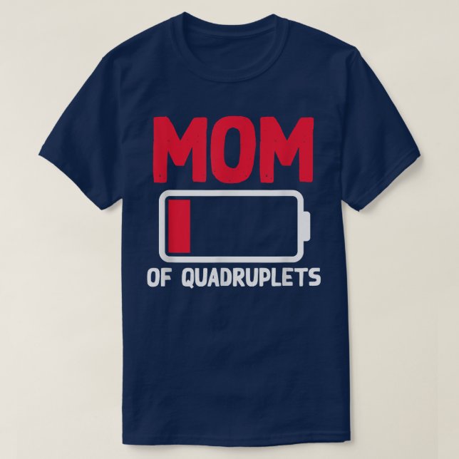 T-shirt Maman de Quadruplets Grossesse Faire-part Mère (Design devant)