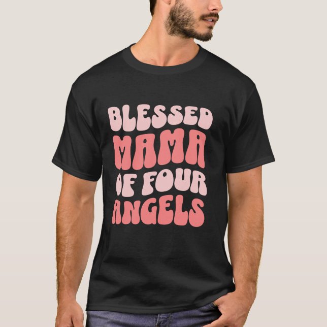 T-shirt Maman De Quatre Anges (Devant)