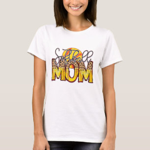 T-shirt Maman de softball