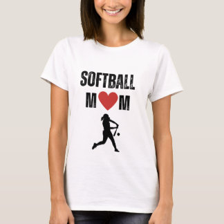 T-shirt Maman de softball