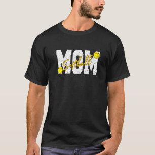 T-shirt Maman de softball pour les femmes Mama Mère Fête M