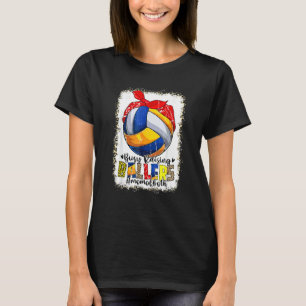 T-shirt Maman Des Deux Volleyball Basketball Busy Raising