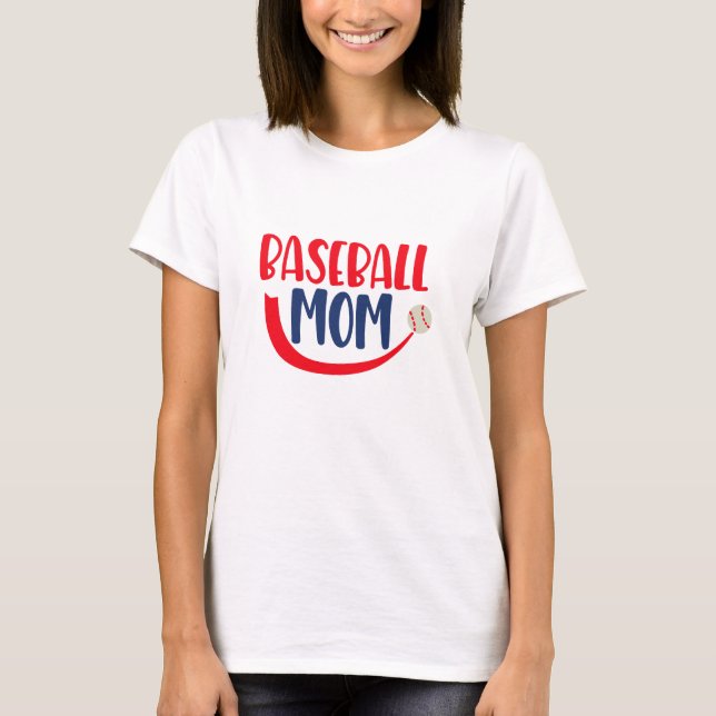 T-shirt Maman du baseball (Devant)