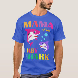 T-shirt Maman Du Bébé Birthday Shark Mama Shark Mothers