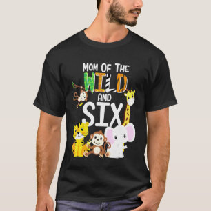 T-shirt Maman Du Far Et Six Zoo Thème Anniversaire Safari