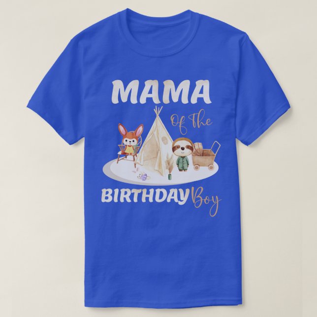 T-shirt Maman Du Garçon D'Anniversaire (Design devant)