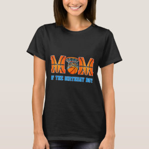 T-shirt Maman du garçon d'anniversaire thème basket-ball f