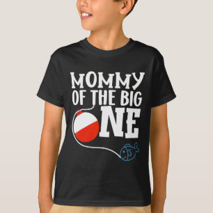 T-shirt Maman du grand garçon de pêche premier anniversair