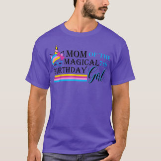 T-shirt Maman du Magical 7th Birthday Girl unicorn cadeau