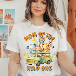 T-shirt Maman du Sauvage Un safari animal anniversaire