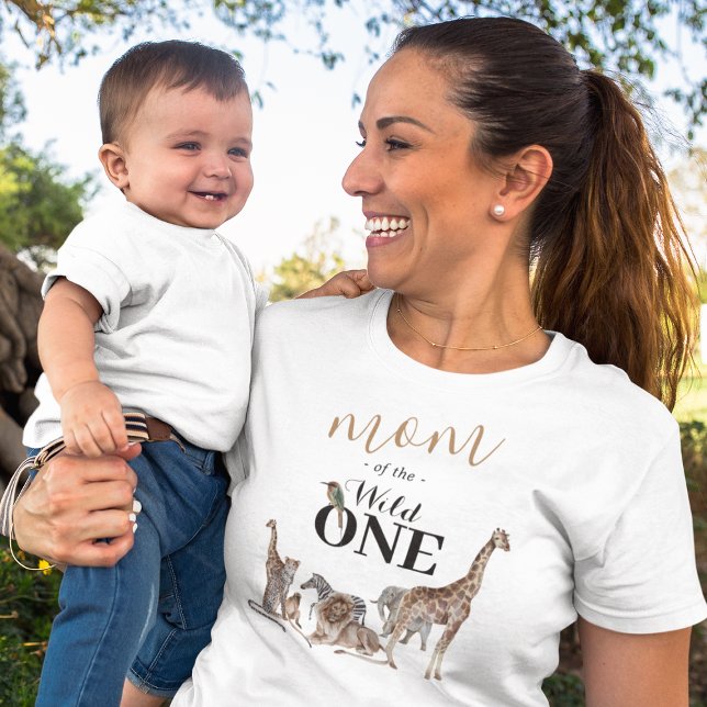 T-shirt Maman du Wild One Safari premier anniversaire (Créateur téléchargé)