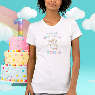 T-shirt Maman d'un Canard Fou pour Premier Anniversaire Fe